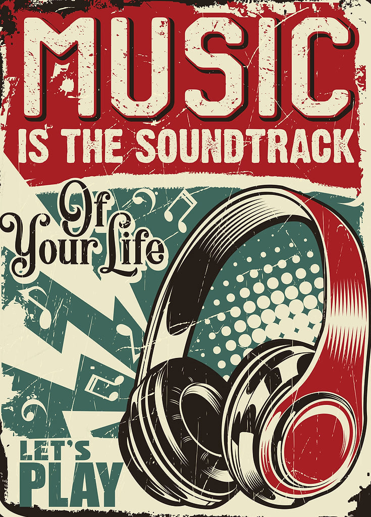 Music is the Soundtrack metal poster artwork